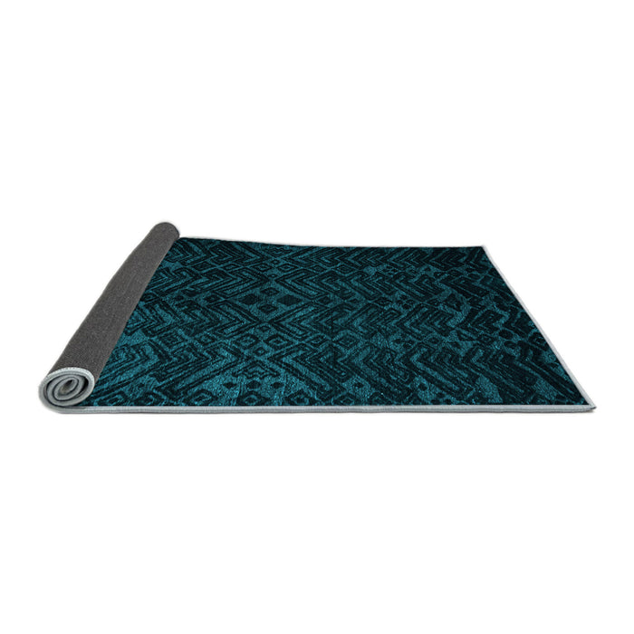 Sideview of Abstract Light Blue Modern Rug, abs4650lblu
