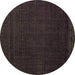 Round Abstract Brown Modern Rug, abs4651brn