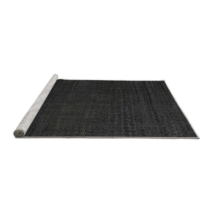 Sideview of Machine Washable Abstract Gray Modern Rug, wshabs4651gry
