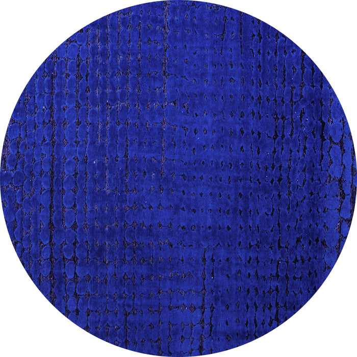 Round Machine Washable Abstract Purple Modern Area Rugs, wshabs4651pur