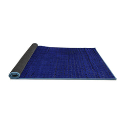 Sideview of Abstract Blue Modern Rug, abs4651blu
