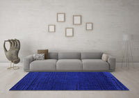 Machine Washable Abstract Blue Modern Rug, wshabs4651blu