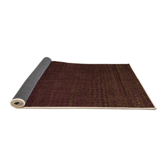 Sideview of Abstract Orange Modern Rug, abs4651org