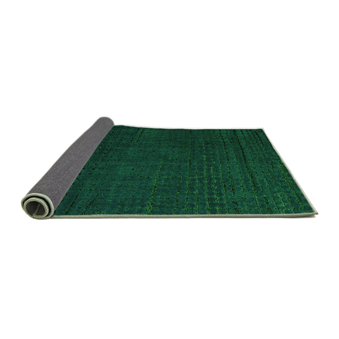 Sideview of Abstract Green Modern Rug, abs4651grn