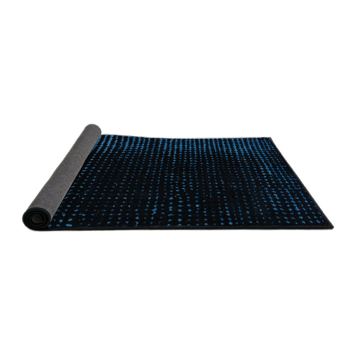 Sideview of Abstract Black Modern Rug, abs4652