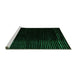 Sideview of Machine Washable Abstract Green Modern Area Rugs, wshabs4652grn