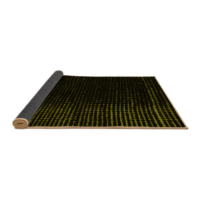 Sideview of Abstract Yellow Modern Rug, abs4652yw