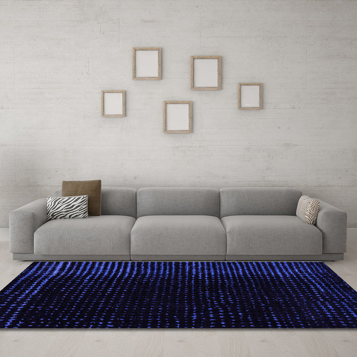 Machine Washable Abstract Purple Modern Area Rugs in a Living Room, wshabs4652pur