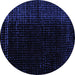 Round Abstract Blue Modern Rug, abs4652blu