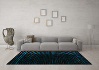 Machine Washable Abstract Turquoise Modern Rug, wshabs4652turq