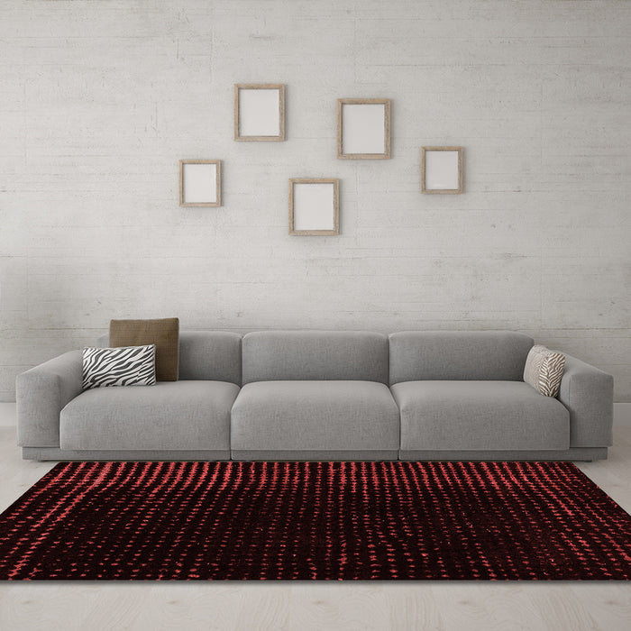 Modern Red Washable Rugs