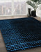 Abstract Black Modern Rug in Family Room, abs4652