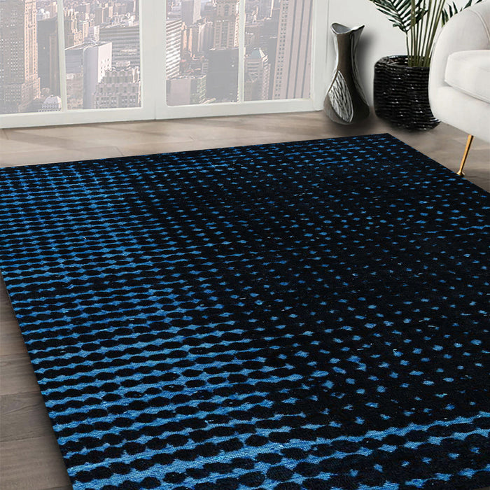 Machine Washable Abstract Black Rug in a Family Room, wshabs4652