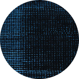 Round Abstract Black Modern Rug, abs4652