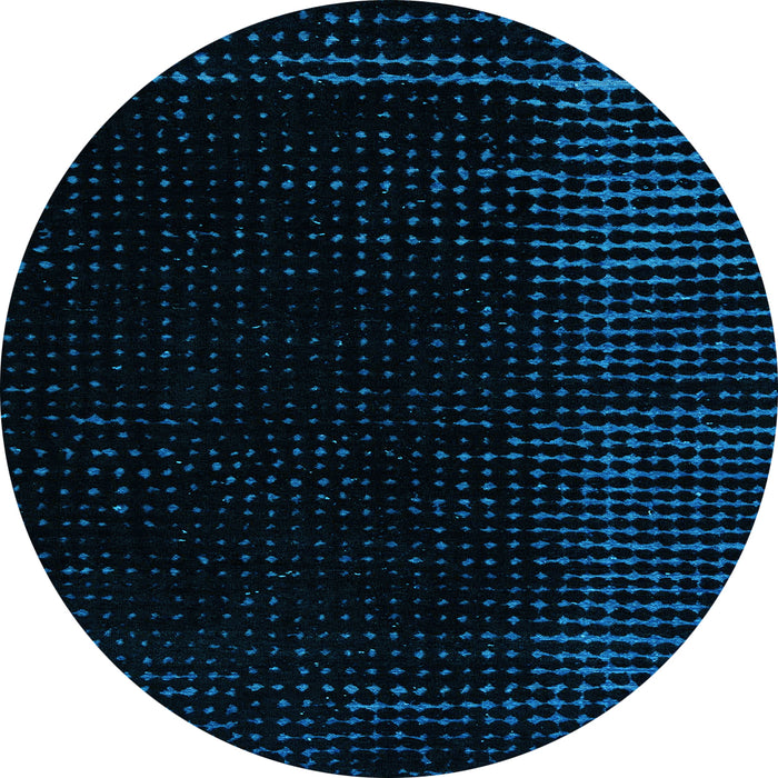 Round Abstract Light Blue Modern Rug, abs4652lblu