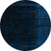 Round Abstract Light Blue Modern Rug, abs4652lblu