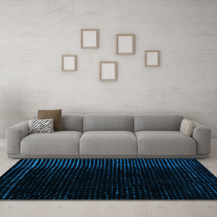 Machine Washable Abstract Light Blue Modern Rug in a Living Room, wshabs4652lblu