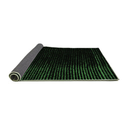Sideview of Abstract Emerald Green Modern Rug, abs4652emgrn