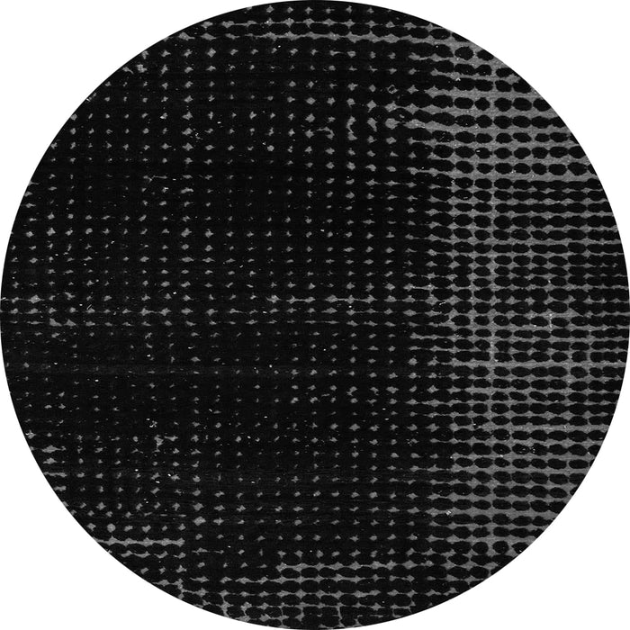 Round Machine Washable Abstract Gray Modern Rug, wshabs4653gry