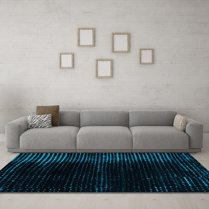 Machine Washable Abstract Light Blue Modern Rug in a Living Room, wshabs4653lblu