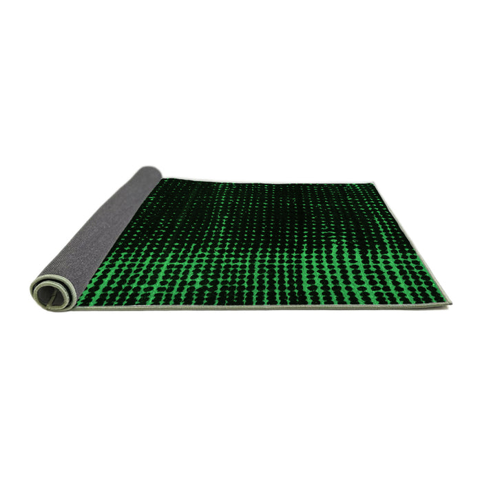 Sideview of Abstract Green Modern Rug, abs4653grn