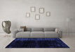 Machine Washable Abstract Blue Modern Rug in a Living Room, wshabs4653blu