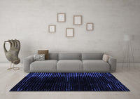 Machine Washable Abstract Blue Modern Rug, wshabs4653blu