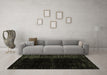 Machine Washable Abstract Brown Modern Rug in a Living Room,, wshabs4653brn