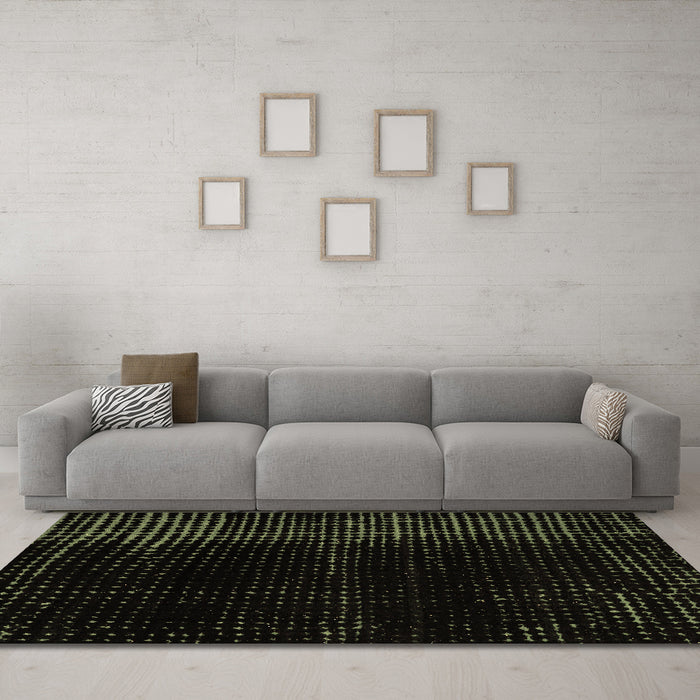 Machine Washable Abstract Brown Modern Rug in a Living Room,, wshabs4653brn