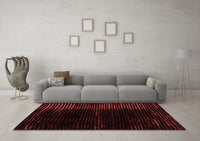 Machine Washable Abstract Red Modern Rug, wshabs4653red