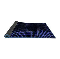 Sideview of Abstract Blue Modern Rug, abs4653blu