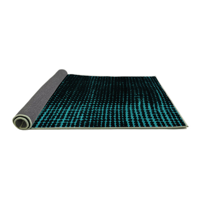 Sideview of Abstract Turquoise Modern Rug, abs4653turq