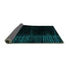 Sideview of Abstract Turquoise Modern Rug, abs4653turq