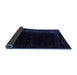 Sideview of Abstract Blue Modern Rug, abs4654blu