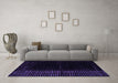 Machine Washable Abstract Purple Modern Area Rugs in a Living Room, wshabs4654pur