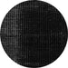 Round Abstract Gray Modern Rug, abs4654gry