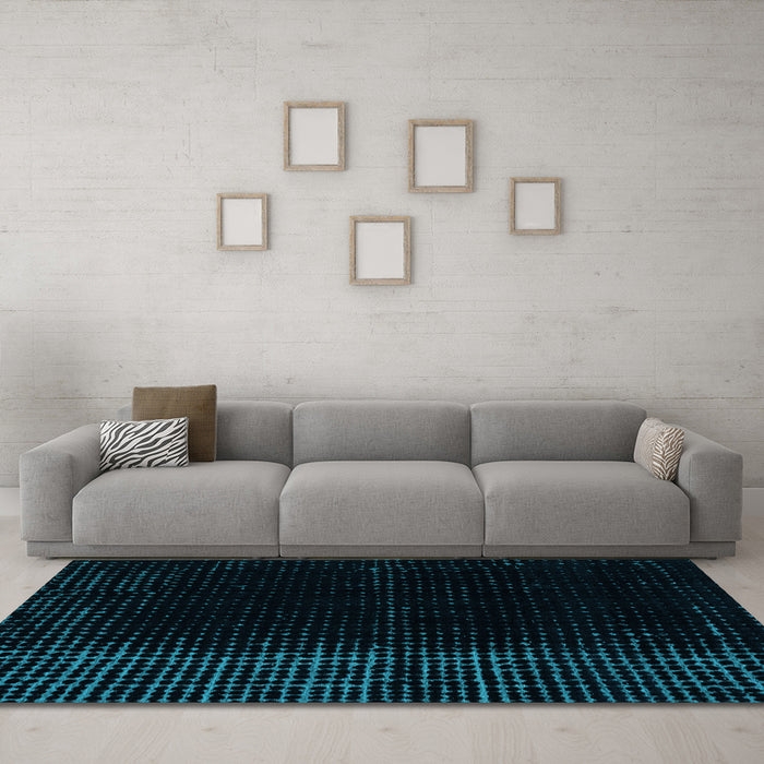 Machine Washable Abstract Light Blue Modern Rug in a Living Room, wshabs4654lblu