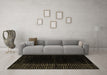 Machine Washable Abstract Brown Modern Rug in a Living Room,, wshabs4654brn