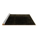 Sideview of Machine Washable Abstract Brown Modern Rug, wshabs4654brn