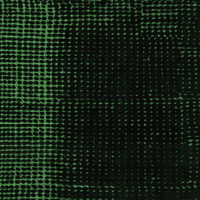 Square Machine Washable Abstract Emerald Green Modern Area Rugs, wshabs4654emgrn