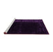 Sideview of Machine Washable Abstract Pink Modern Rug, wshabs4654pnk