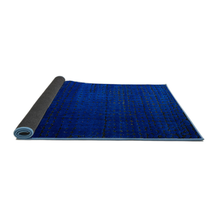 Sideview of Abstract Cobalt Blue Modern Rug, abs4655