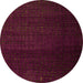 Round Abstract Orange Modern Rug, abs4655org