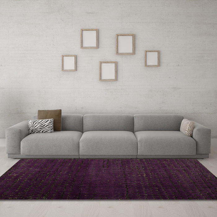 Machine Washable Abstract Brown Modern Rug in a Living Room,, wshabs4655brn