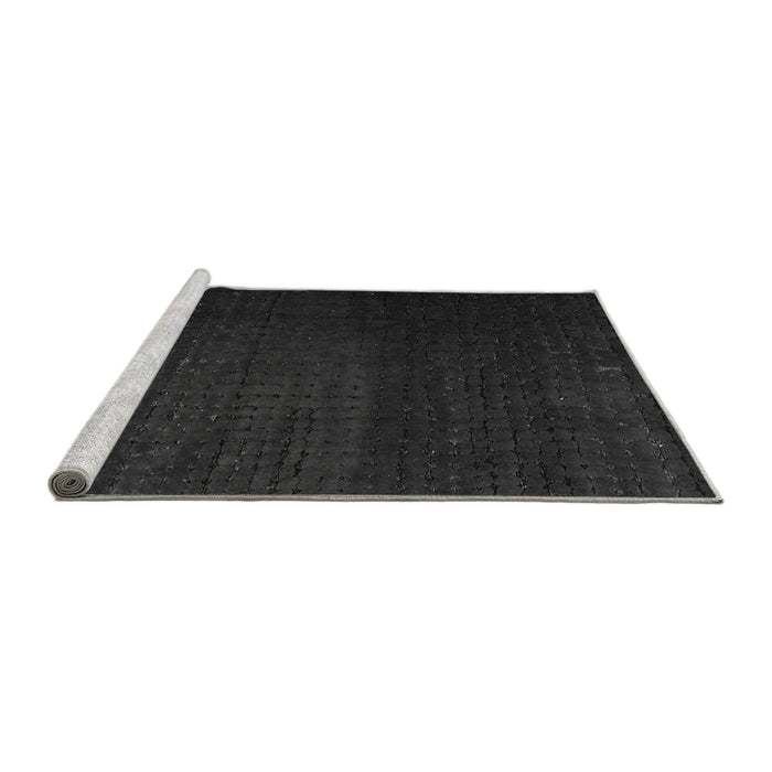 Sideview of Machine Washable Abstract Gray Modern Rug, wshabs4655gry