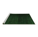 Sideview of Machine Washable Abstract Emerald Green Modern Area Rugs, wshabs4655emgrn