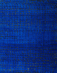 Machine Washable Abstract Cobalt Blue Rug, wshabs4655