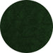 Round Machine Washable Abstract Green Modern Area Rugs, wshabs4656grn