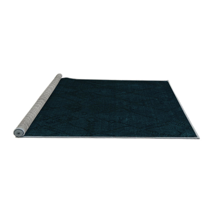 Sideview of Machine Washable Abstract Light Blue Modern Rug, wshabs4656lblu