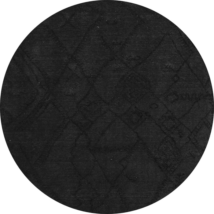 Round Machine Washable Abstract Gray Modern Rug, wshabs4656gry